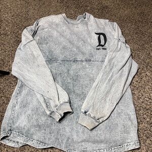 Distressed Gray Sweatshirt with 'Disney Chest Logo